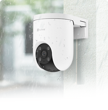 EZVIZ H8c Pro 2K pan-and-tilt Wi-Fi camera (CC599-18) — Outdoor mounted camera