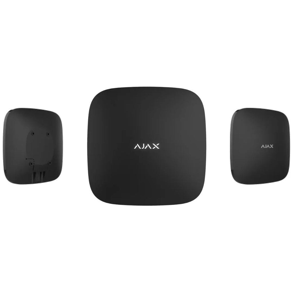 Ajax Hub 4G alarm control panel, black (CP425B) — Front rear and side views