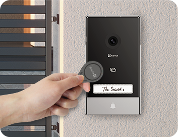 EZVIZ HP7 two-wire video intercom kit (LK599-1) — Outdoor door station and RFID tag