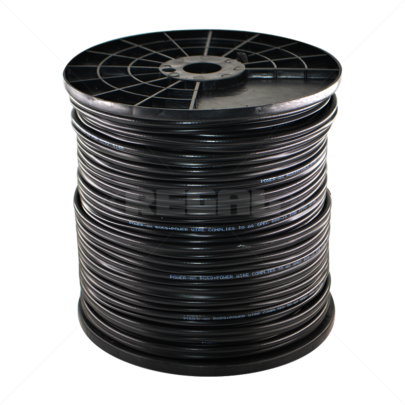 RG59 + power cable, black, 100m (CB10-9)
